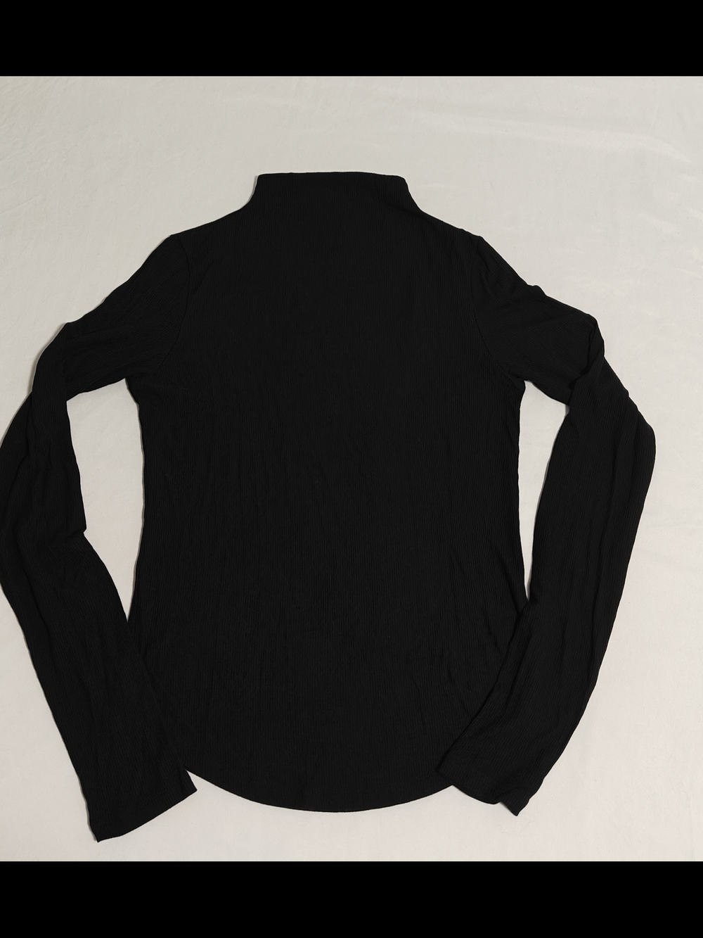 American Eagle Outfitters Black Long-Sleeve Mock Neck Top